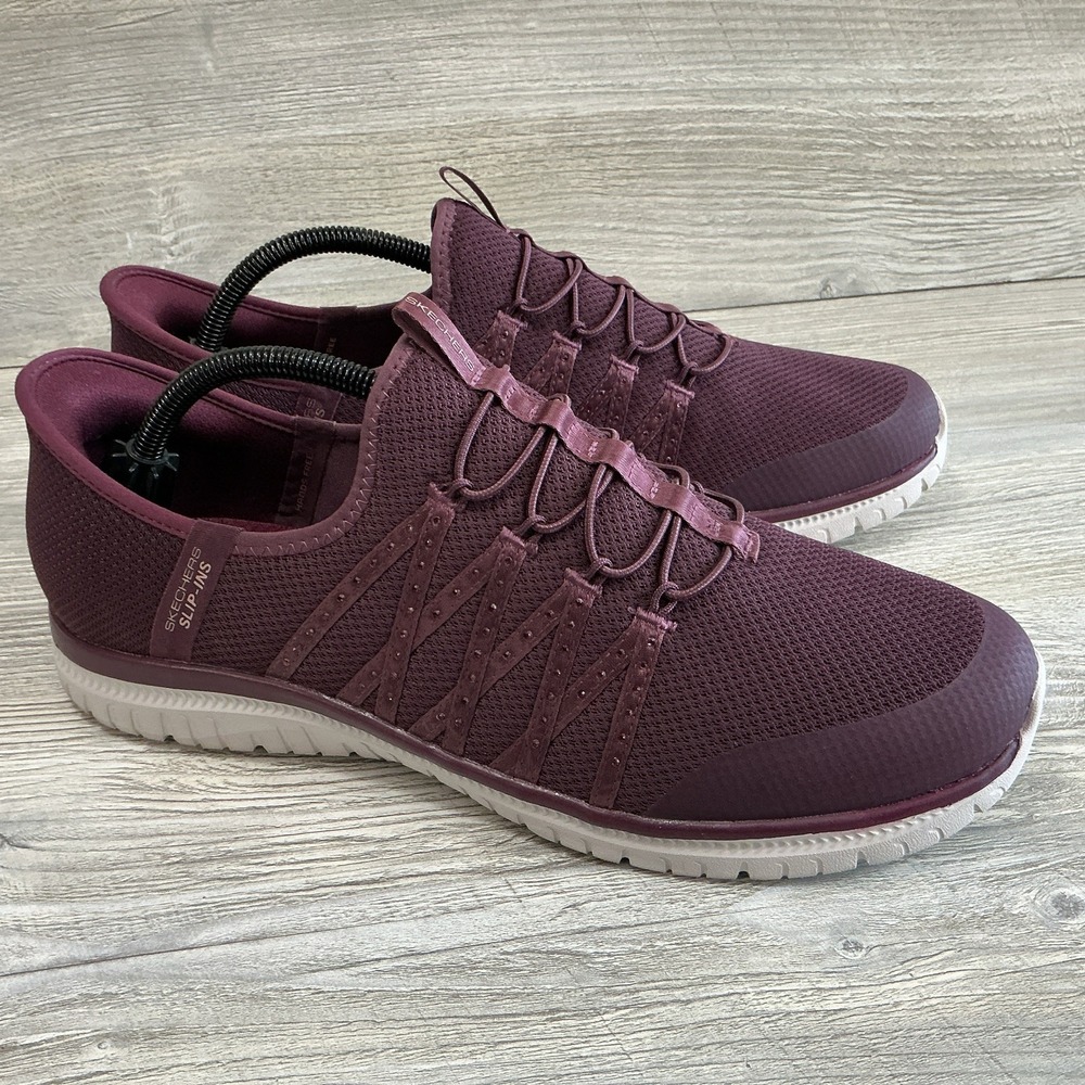 Skechers Shoes Womens Size 11 Purple Slip Ins Virtue Stunner Sneaker Lightweight